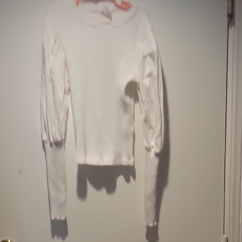 Zara Kids Cream Long Sleeve Blouse